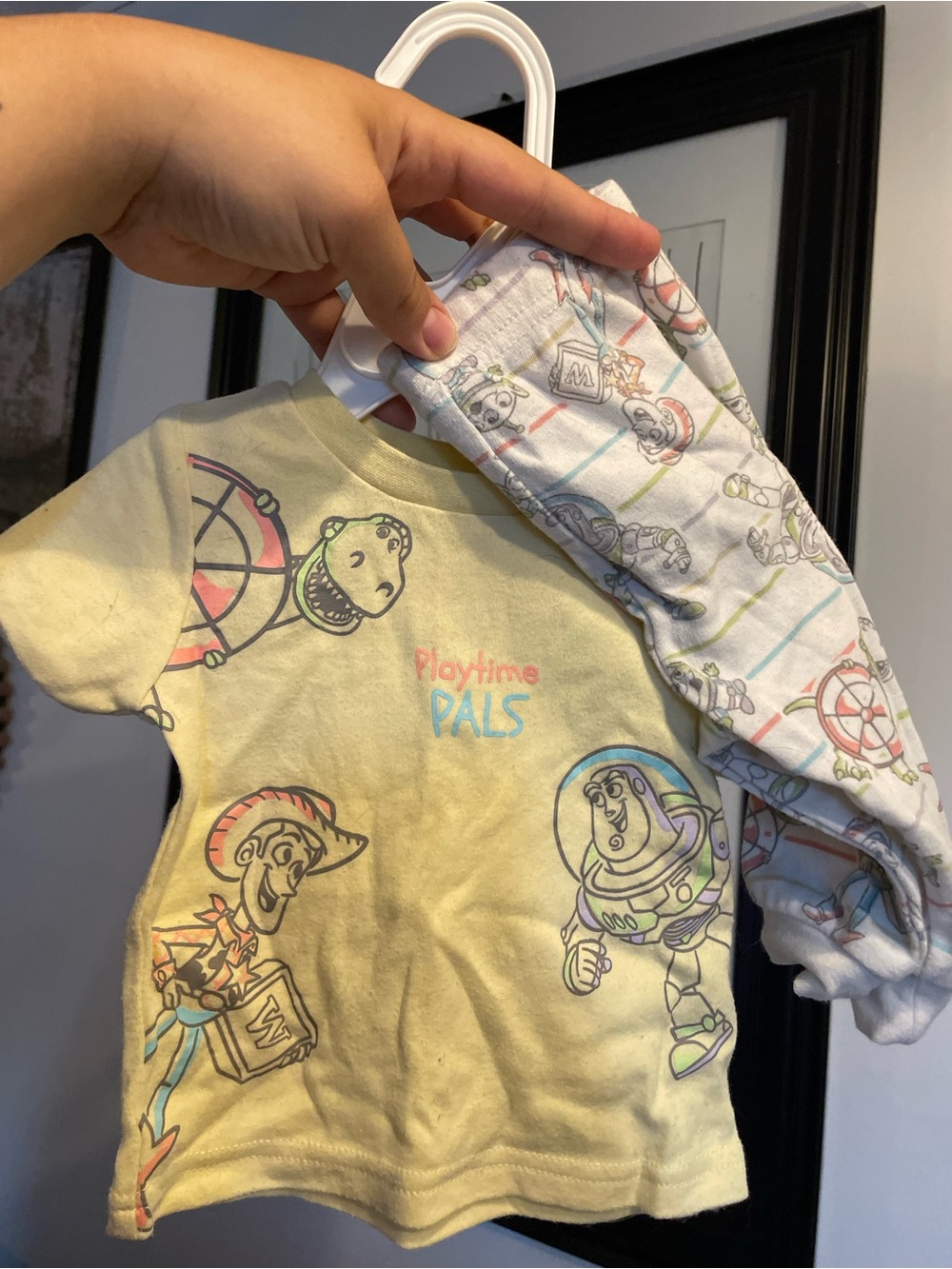 3/$30 Disney Kids Pajamas Yellow and White Toy Story Playtime Pals Set